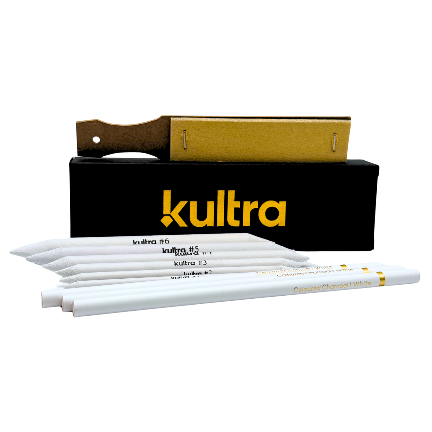 Kultra White Charcoal Pencil Set