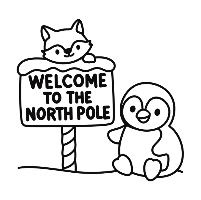 Passport North Pole Bold and Easy Coloring Book