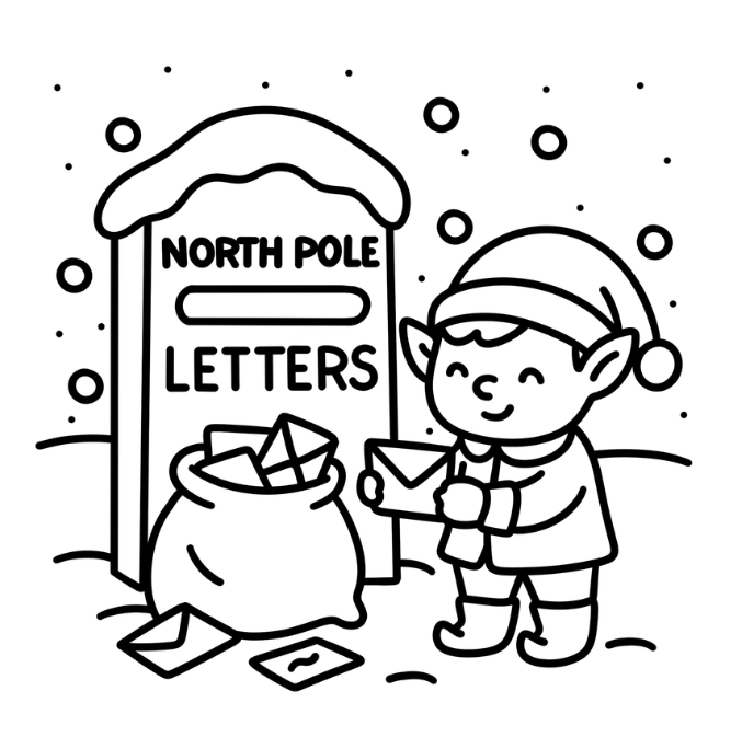 Passport North Pole Bold and Easy Coloring Book