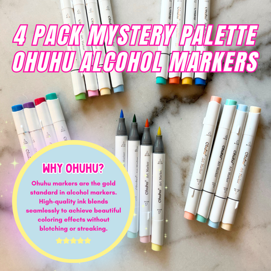 4-Pack Mystery Palette of Ohuhu Alcohol Markers