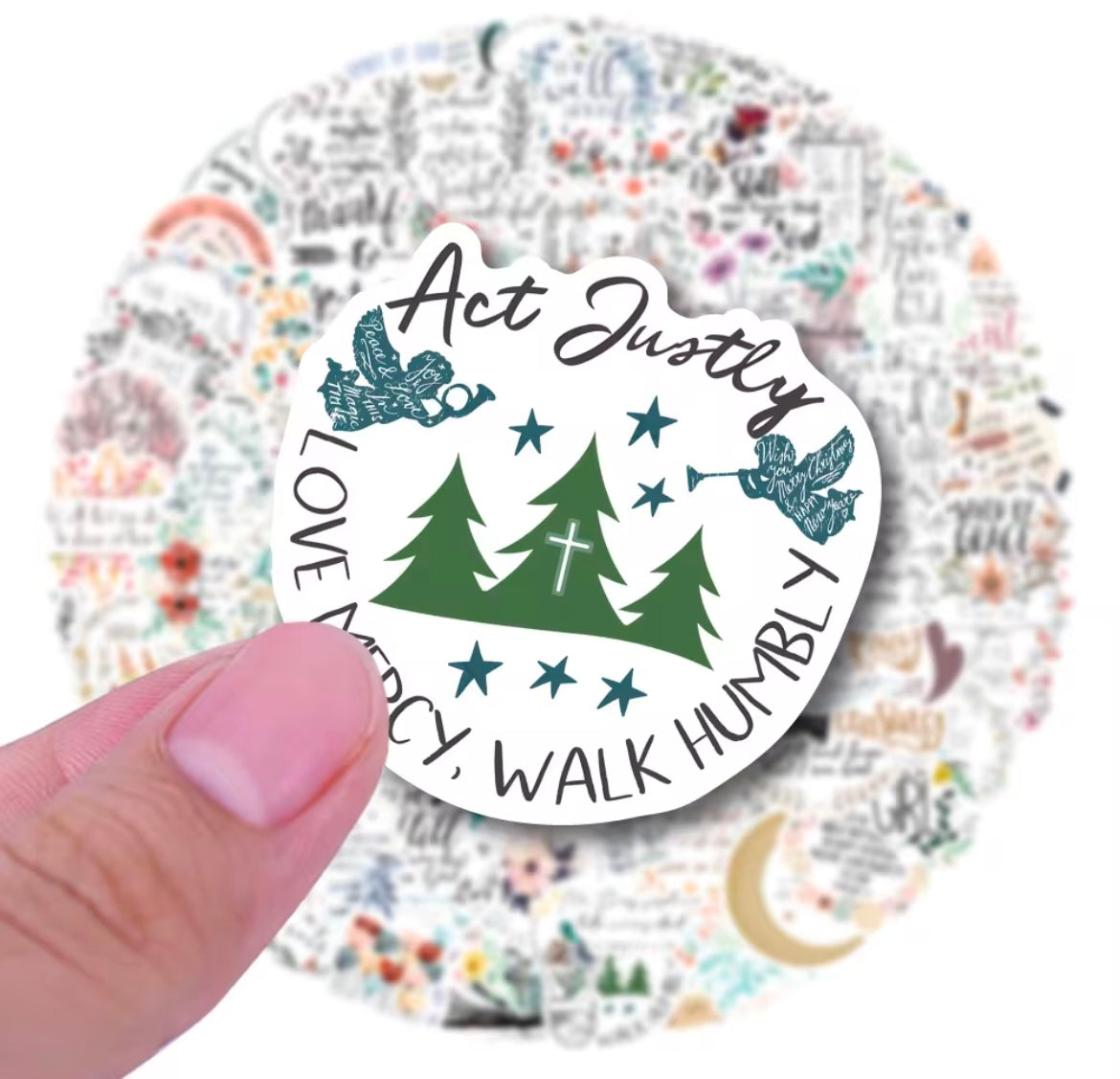 100PCS Bible Verse Faith-Based Stickers