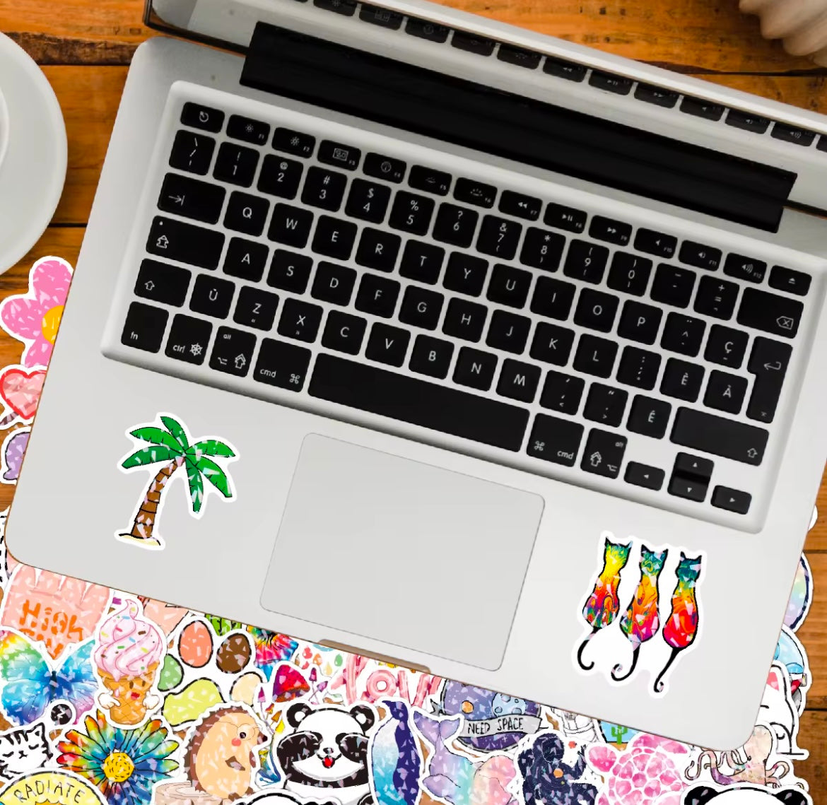 100PCS Holographic Vinyl Cute Stickers